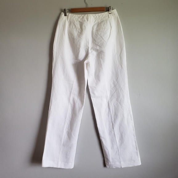 J. Crew White Linen-Blend Pants - Picture 2 of 5